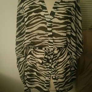 H&M Zebra print blouse